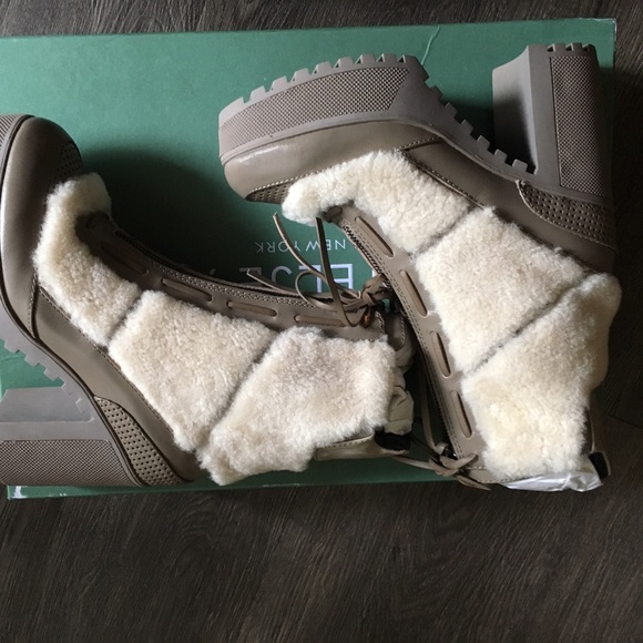 ATELJE71 Asta SHEARLING Zip Lug Ankle boot 6.5 /37 - Picture 5 of 8